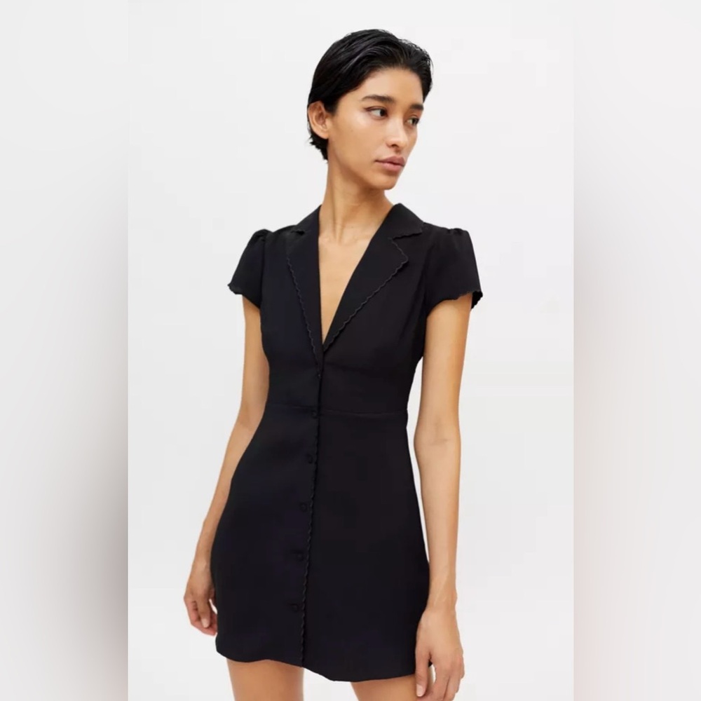Urban Outfitters Black Betty Collar Mini Dress Medium